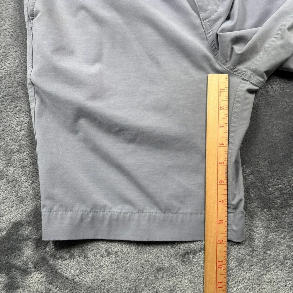 Faherty All Day Shorts Mens 33 Gray Drawstring Casual Tech Performance Preppy